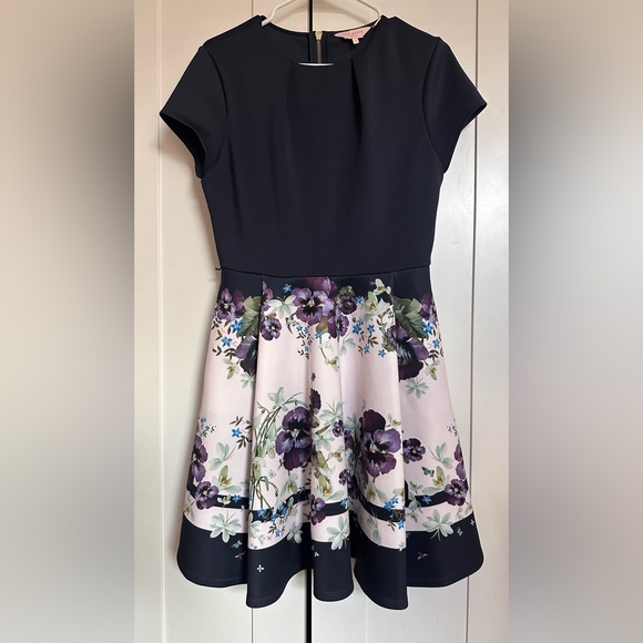 Ted Baker Dresses & Skirts - Ted Baker Dress in Navy and Purple size 3